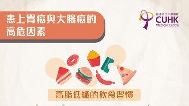 患上胃癌與大腸癌的高危因素 (Only available in Chinese)
