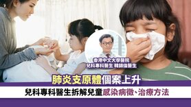 親子丨肺炎支原體個案上升 兒科專科醫生拆解兒童感染病徵、治療方法