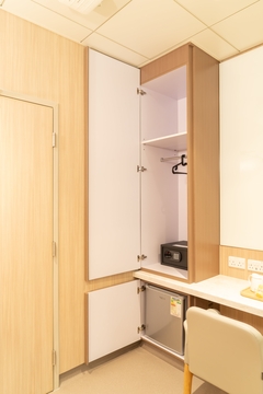 Image of CUHK Medical Centre Inpatient Ward Semi-Private Room (2A)(1-bed) Environment 中大醫院 病房半私家房 (2A) (一人房)相片
