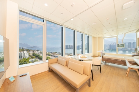 Image of CUHK Medical Centre Inpatient Ward Deluxe Room Environment 中大醫院 病房貴賓套房相片
